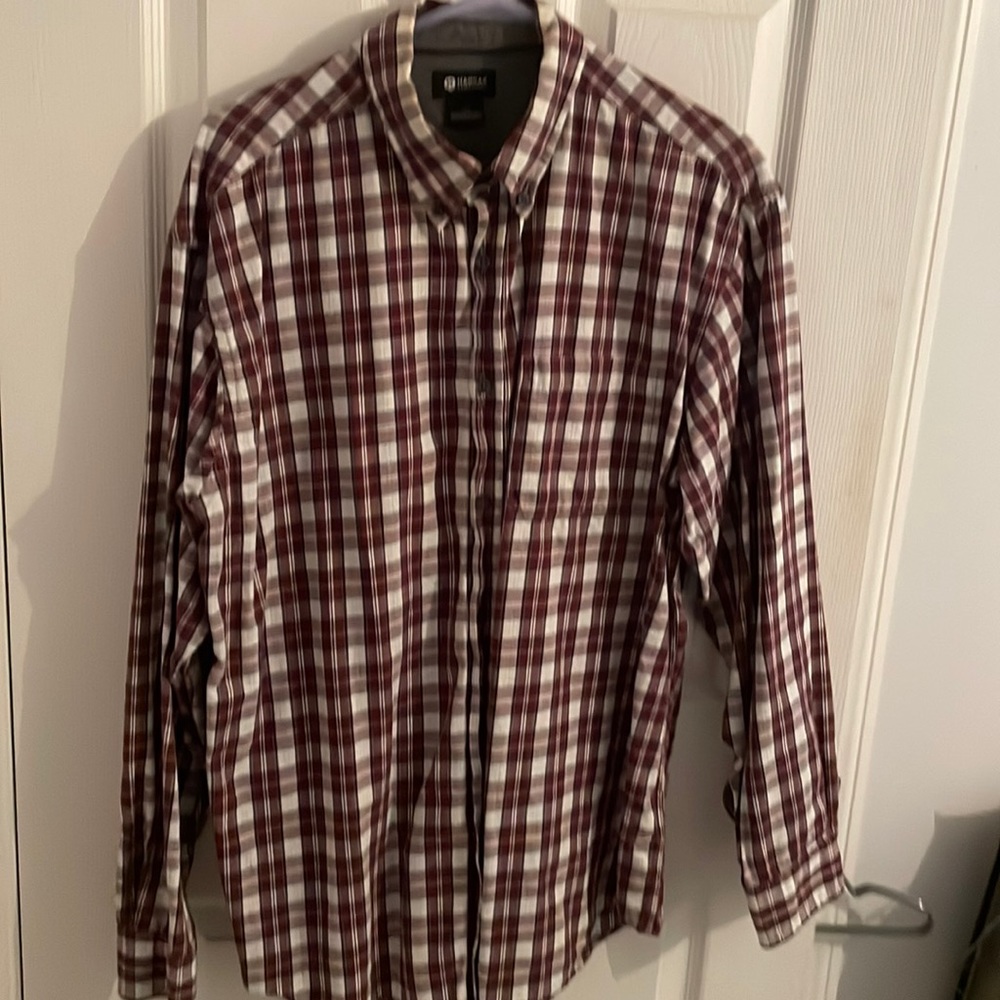 Haggar plaid shirt